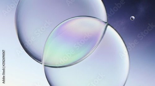 Intersecting Glass Spheres Against a Cosmic Gradient Sky