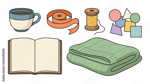Cozy Hobbies and Crafting Elements Collection