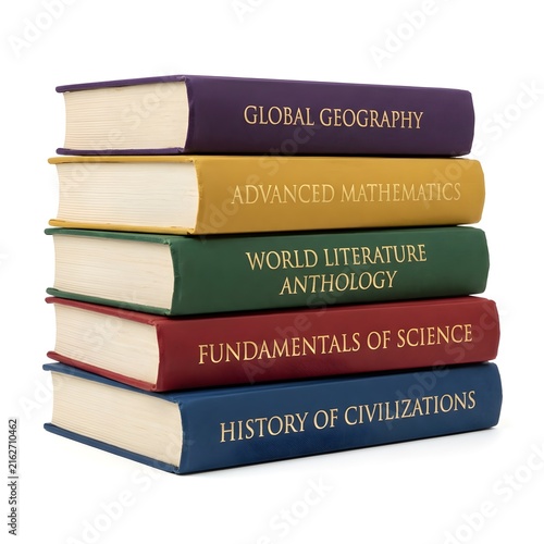 Stack of Academic Textbooks