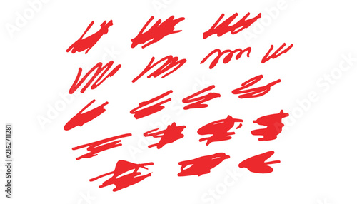 Red and Black Ink Splashes Set for Love Heart Symbols, Valentine’s Day, Christmas Decoration, Candy, Alphabet, Abstract Art and Graphic Design Elements