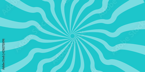 Comic book speed lines, blue sunburst. A pop art style exploding rays of light background.