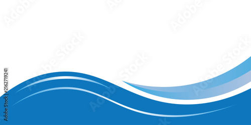 Abstract Blue Modern Wave Vector Design for Corporate Business Header Banner and Presentation Background