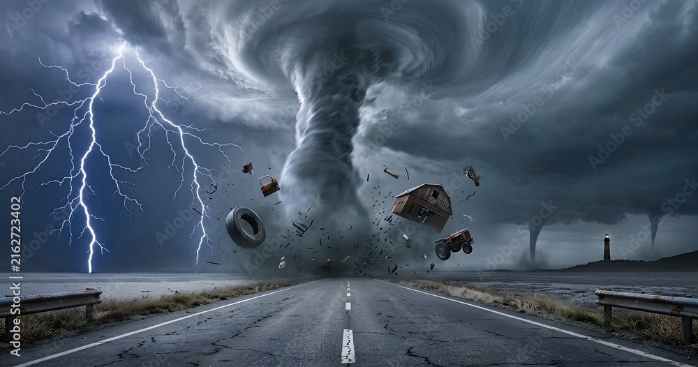 Fototapeta premium Destructive Powerful Tornado