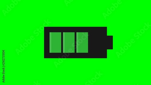 Battery Power Animation Green Screen