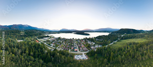 Faaker See Tourist Apartments and Alpine Landscape in Carinthia, Austria