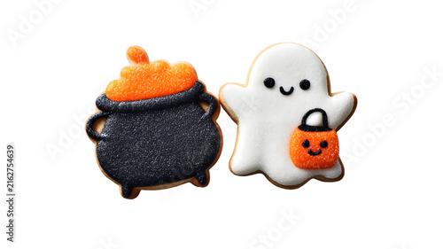 Halloween ghost cauldron cookies sweet treat