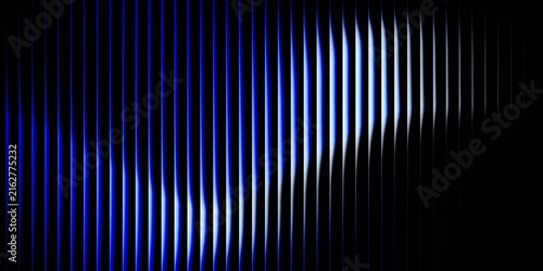 deep blue ribbed glass texture with wave lighting and soft vertical gradients on dark background, abstract futuristic design ideal for digital interfaces, branding, and tech visuals