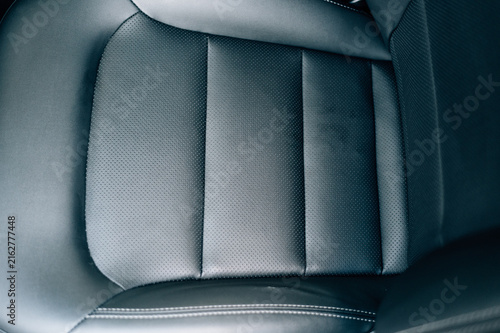 Photography Seat upholstery in a new expensive car