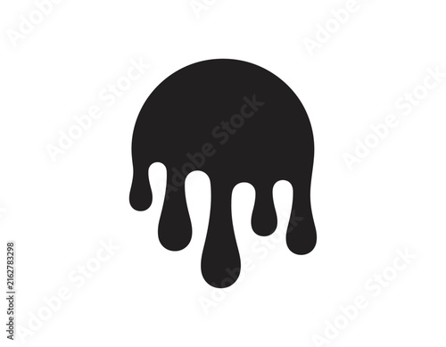Black paint drip icon
