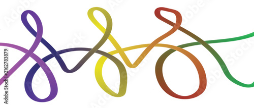 Colorful hand drawn scribble loops pattern as a gradian line graphic design element with scribble colorful spectrum abstract illustration creative decoration backdrop