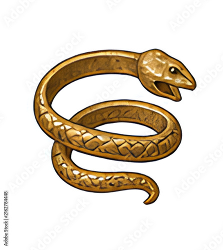 Ancient Gold Snake Armlet Serpent Bracelet Vector