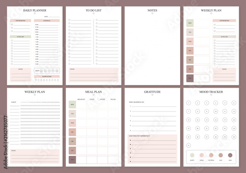 Daily planner template a4. To Do List Planner Page. Priorities and goals layout, notes and oth. Printable Daily Organizer.