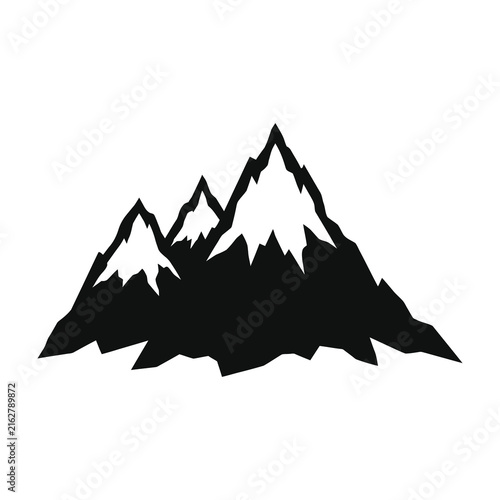 Mountain range silhouette landscape nature scenery