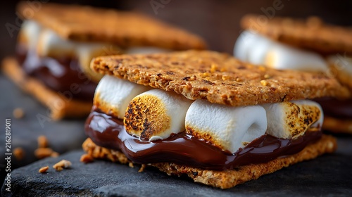 Homemade Chocolate Cake and Cinnamon Apple Nut Pie with Cream on a White Plate, Delicious Baked Dessert Closeup for Christmas Breakfast or Snack