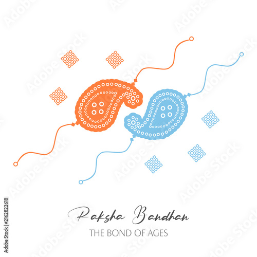 Creative Indian Bandhani Raksha Bandhan Greeting Design