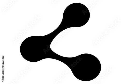 Chemistry molecular connection icon isolated on white background