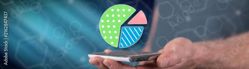 Fotografie Concept of market share increase