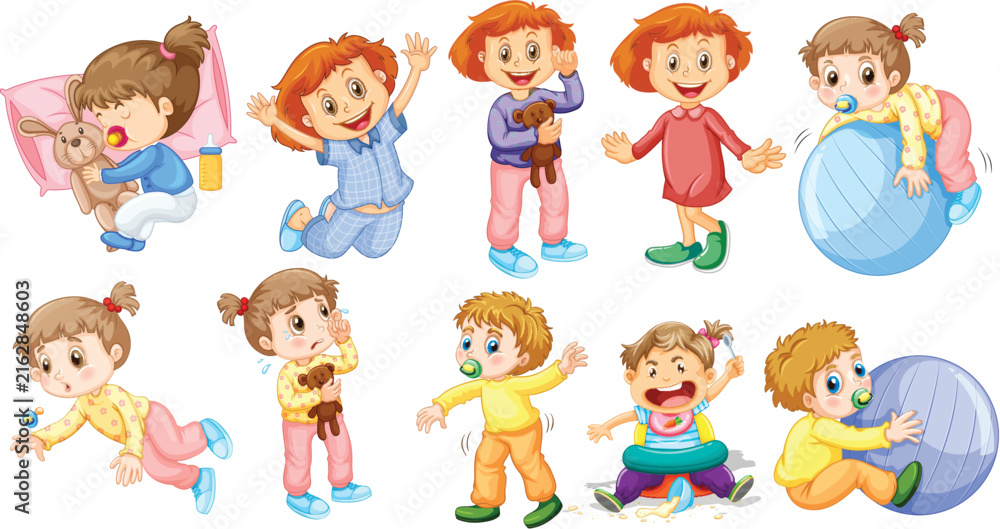 Fototapeta premium set of children