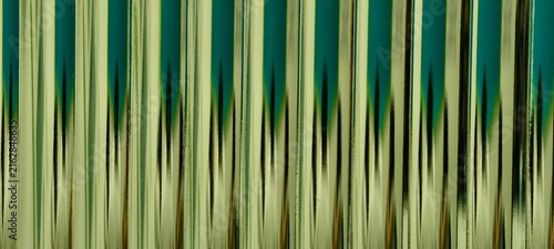 Canvas Print Vertical glass panels with elongated ridges and grooves, translucent with a greenish tint