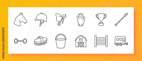 Фотография Equestrian set icon
