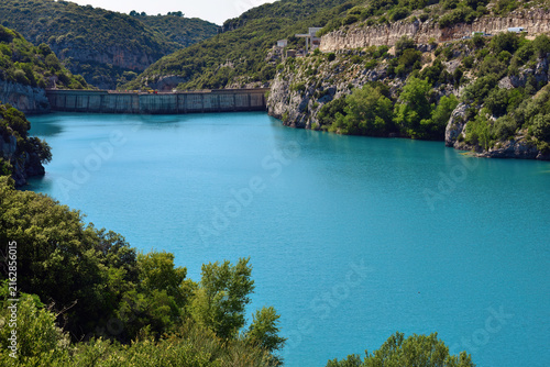 Dam on Sainte-Croix lake, France
