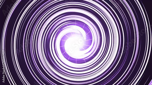 Abstract spiral vortex with concentric ring motion leading to bright center background animation