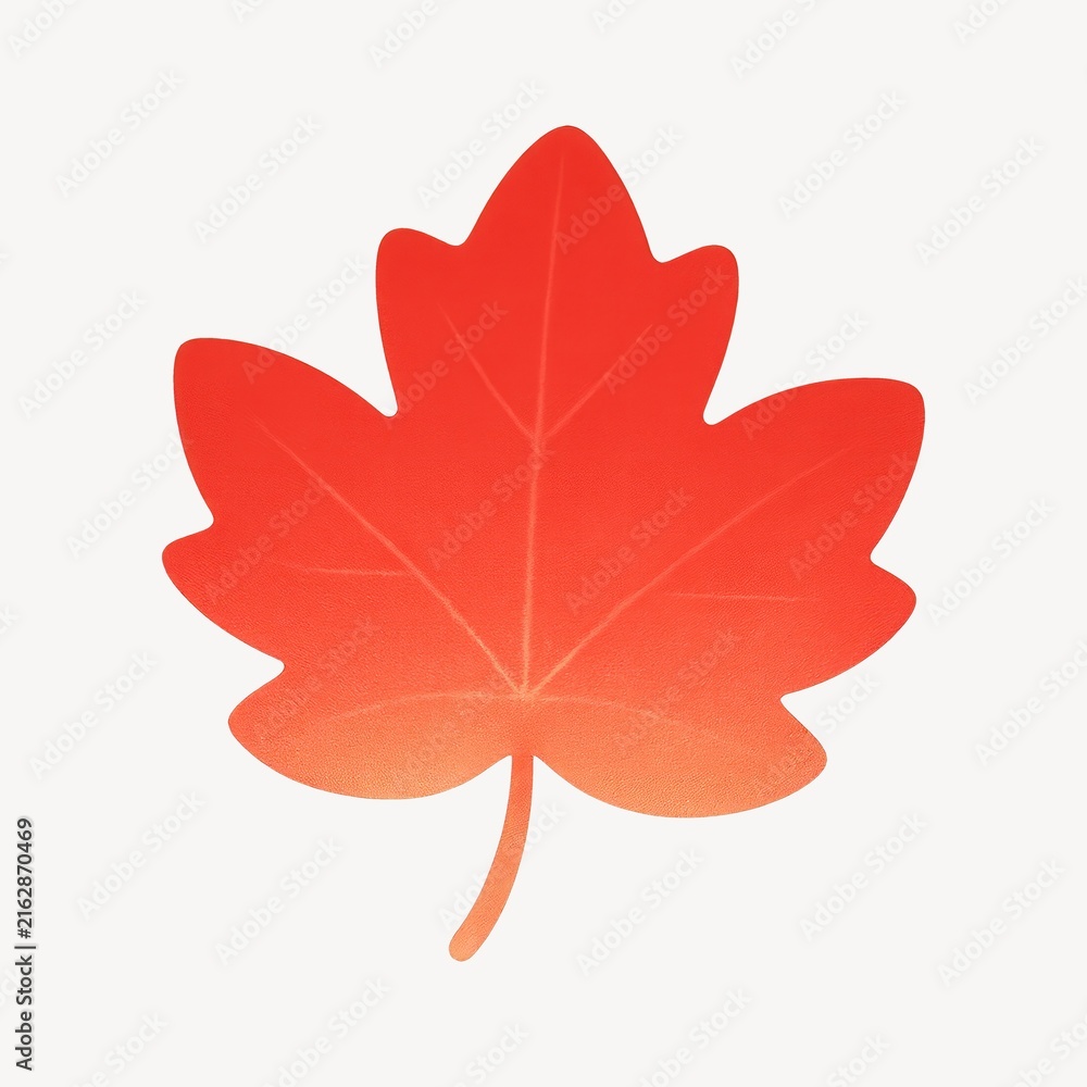 Fototapeta premium Vibrant autumn maple leaf illustration.