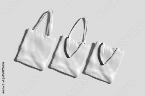 blank tote bag mockup -3d illustration