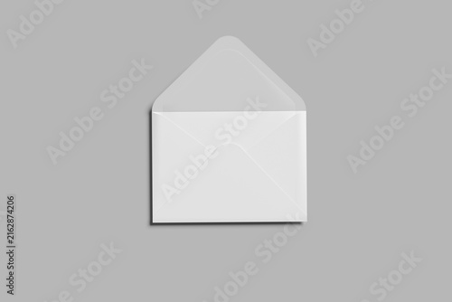 blank envelope mockup 3d illustration