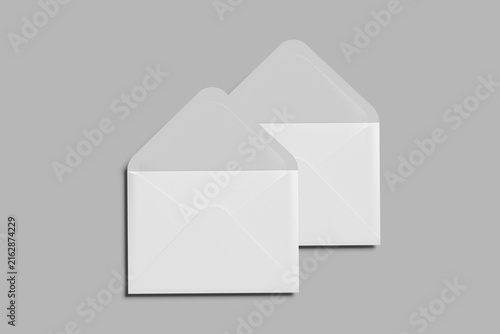 blank envelope mockup 3d illustration