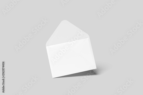 blank envelope mockup 3d illustration