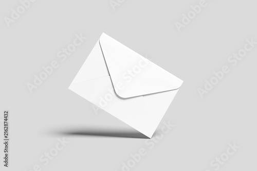 blank envelope mockup 3d illustration