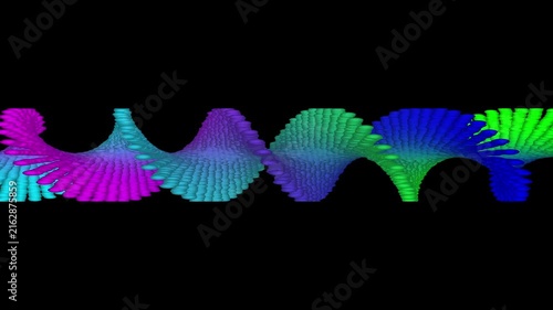 abstract twisted lines pinning animation