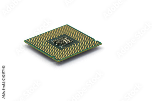Obraz na płótnie CPU for a computer on a white background.