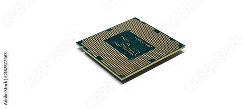 Obraz na płótnie CPU for a computer on a white background.