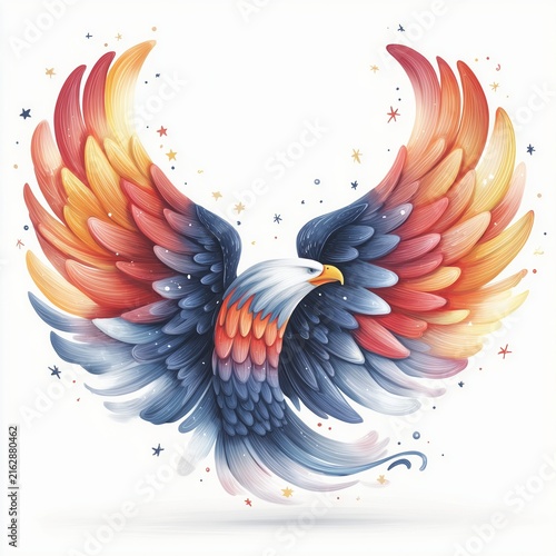 Boho Eagle Clipart Nursery Wall Art PNG Watercolor Angel Wings Baby Shower Eagle Clipart Celestial Eagle Illustration Scandinavian Bird Graphics