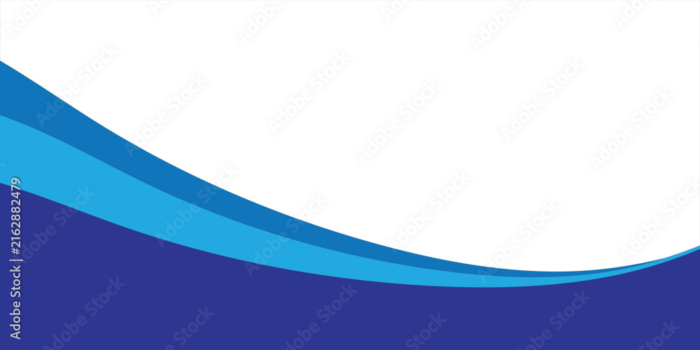 Obraz premium Abstract blue wave background template vector for banner, presentation, cover, and header design.eps 10