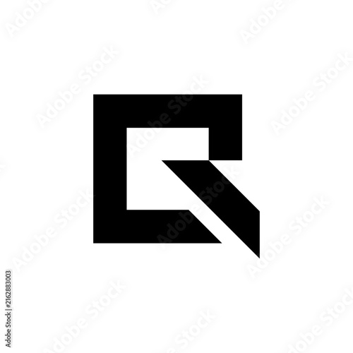 Abstract Geometric Arrow Logo – Modern Minimalist Black and White Monogram