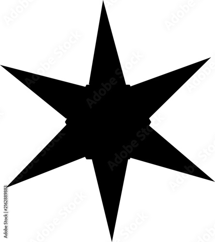 Black Jagged Star Burst Badge Shape with Sharp Irregular Points