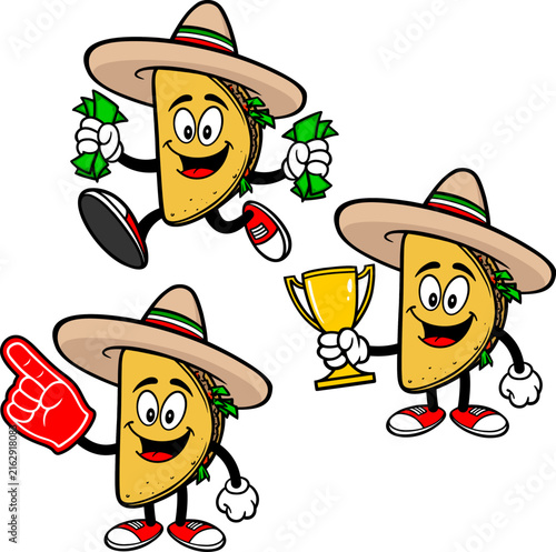 Taco Mascot Set 03