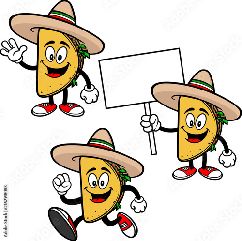 Taco Mascot Set 02