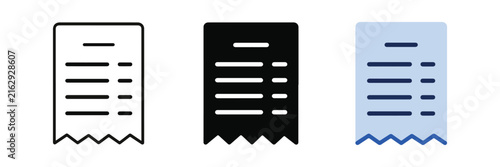 Receipt Icon for Payment Document