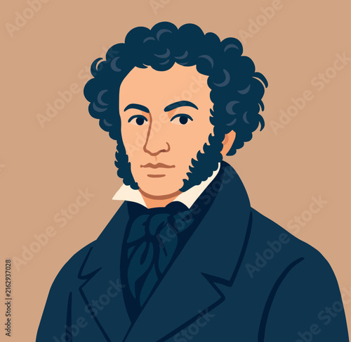 Foto Vector portrait of Alexander Pushkin
