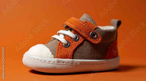 Red Shoes on a Rustic Wooden Floor, Stylish Leather Footwear for Casual Fashion, Walking, Sports and Everyday Wear