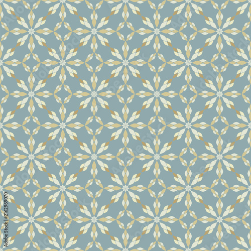 Elegant Diamond Floral Pattern in Soft Earth Tones with Cream, Ivory and Pale Yellow Flowers on Pastel Green Background – Classic Seamless Design for Fabric, Wallpaper, Gift Wrap and Mug