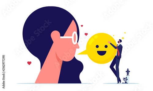 Obraz na płótnie Embrace feedback concept. professional growth and self development business. Ask for feedback, Embrace feedback, Protect yourself from criticism