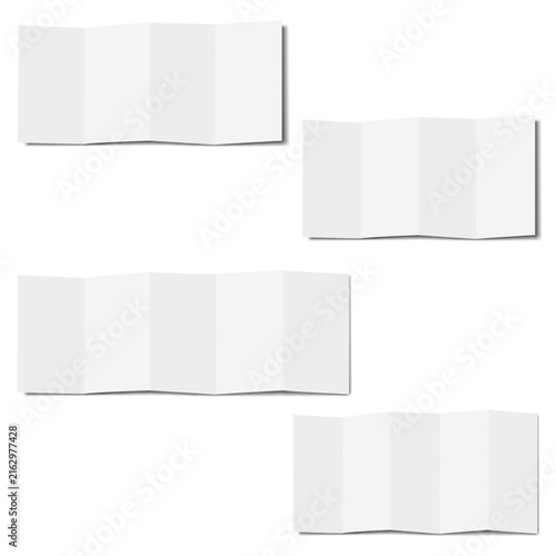 Foto White 4, 5 panel 8, 10 page zig zag concertina fold card