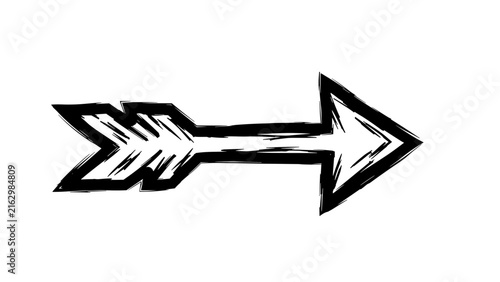 Arrow Icon, Hand-Drawn Style, Sketch Design. Vector Illustration, Directional Symbol, Graphic Element for Business and Marketing.