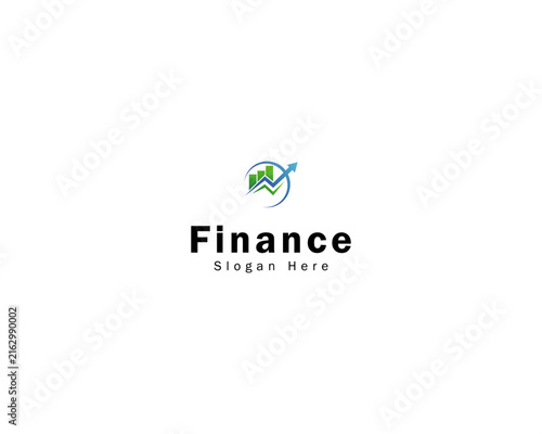 Financial logo creative market diagram arrow invest innovation design concept