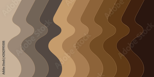 Abstract wavy lines representing diverse human skin tone shades